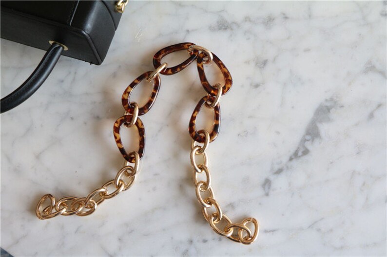 purse with metal chain
