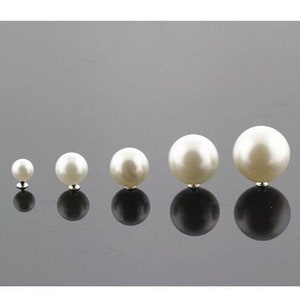 PACK of 50 Half-hole White Acrylic Pearl Rivets Studs Leather Studs Leather Craft Decorative Rivet, M-170