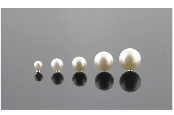 50pcs Half-Round Pearl Rivets Leather Craft Punk Studs for DIY Making Belt Shoes
