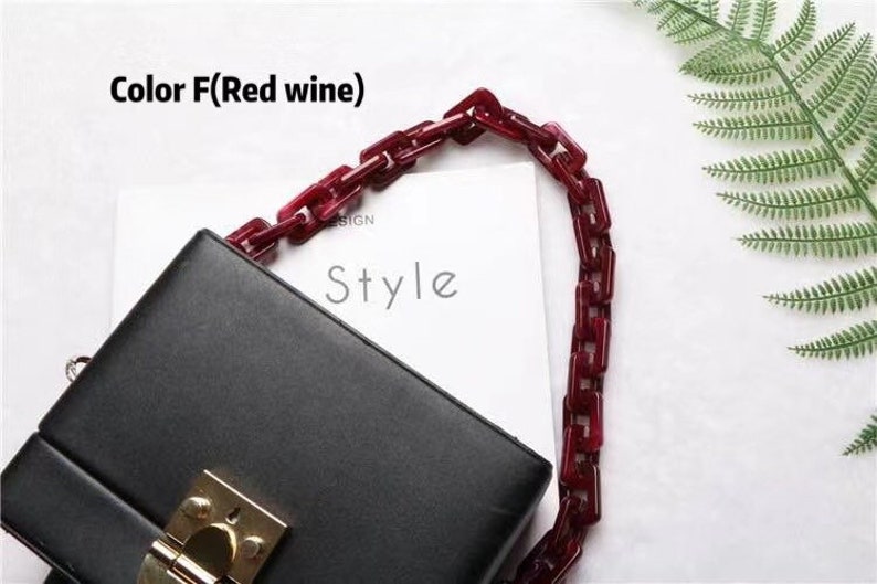 Metal Shoulder Handbag Strap Metal Crossbody Bag Chain Strap LD-762 45 inch Acrylic High Quality Purse Chain Replacement Handle Chain