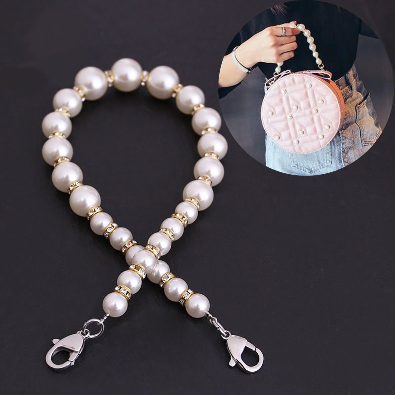 45cm Pearl Strap For Bag Handbag Handle DIY Purse Replacement Short Beaded  Chain For Shoulder Bag Durable Bag Strap Bag Accessories, Replacement  Accessories, Stylish, Durable For Rookies & White-collar Workers