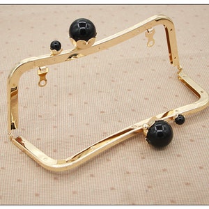 1Pc Gold Purse Frame 20CM Bag Purse Frame Handbag Frame Metal Coin Sewing Frame Clasp K-083 image 6