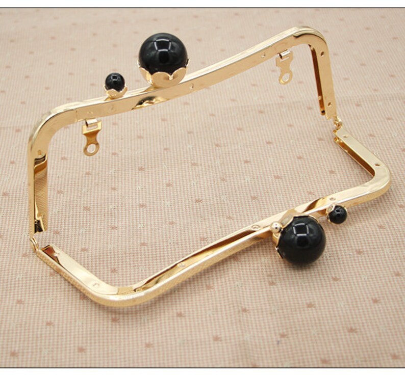 1Pc Gold Purse Frame 20CM Bag Purse Frame Handbag Frame Metal Coin Sewing Frame Clasp K-083 image 6