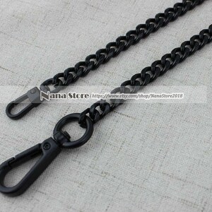 8mm Black High Quality Purse Chain Strap,Alloy and Iron,Metal Shoulder Handbag Strap,Purse Replacement Chains,bag accessories, JD-872 image 1