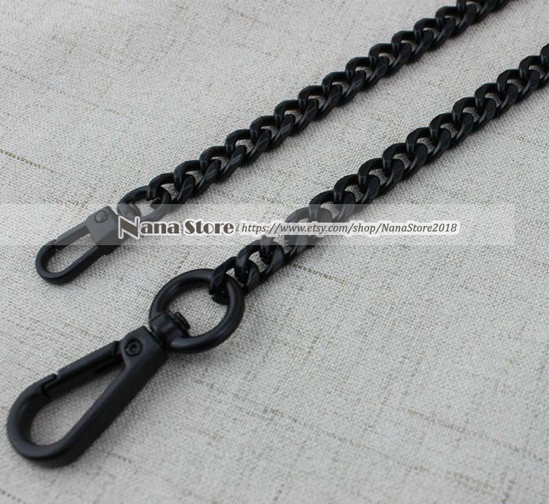 8mm Black High Quality Purse Chain Strap,Alloy and Iron,Metal Shoulder Handbag Strap,Purse Replacement Chains,bag accessories, JD-872 image 1