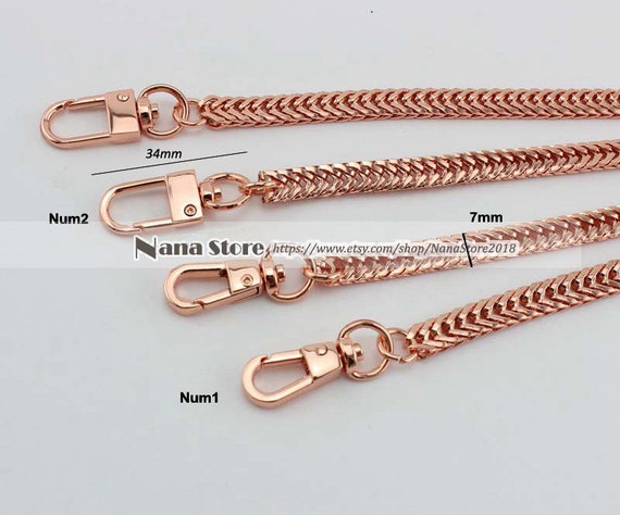  Mini Copper Purse Chain Shoulder Crossbody Strap Bag  Accessories Charm Decoration (Gold, 18'') : Clothing, Shoes & Jewelry