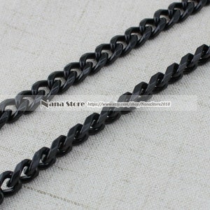 8mm Black High Quality Purse Chain Strap,Alloy and Iron,Metal Shoulder Handbag Strap,Purse Replacement Chains,bag accessories, JD-872 image 6