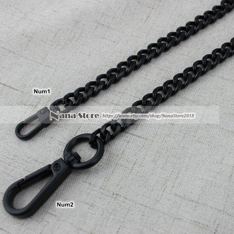 8mm Black High Quality Purse Chain Strap,Alloy and Iron,Metal Shoulder Handbag Strap,Purse Replacement Chains,bag accessories, JD-872 image 8