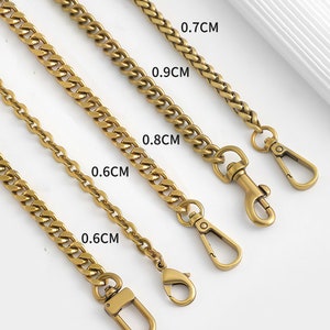 Old Gold High Quality Purse Chain Strap,Alloy and Iron, Metal Shoulder Handbag Strap,Purse Replacement Chains,bag accessories, JD-2716 image 2
