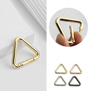 SET OF 2 ,Triangle buckle Handbag Purse Bag Spring Hooks,Metal shoulder strap buckle, Link buckle, Swivel Trigger Clips Snap Loop,PJ-238