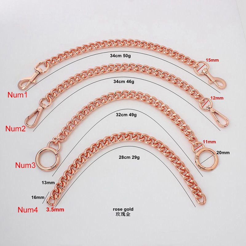 13MM Rose Gold High Quality Purse Chain Metal Shoulder Handbag