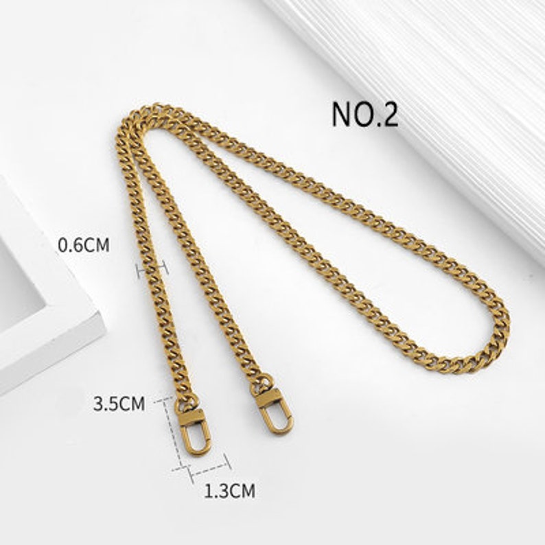 Old Gold High Quality Purse Chain Strap,Alloy and Iron, Metal Shoulder Handbag Strap,Purse Replacement Chains,bag accessories, JD-2716 image 7