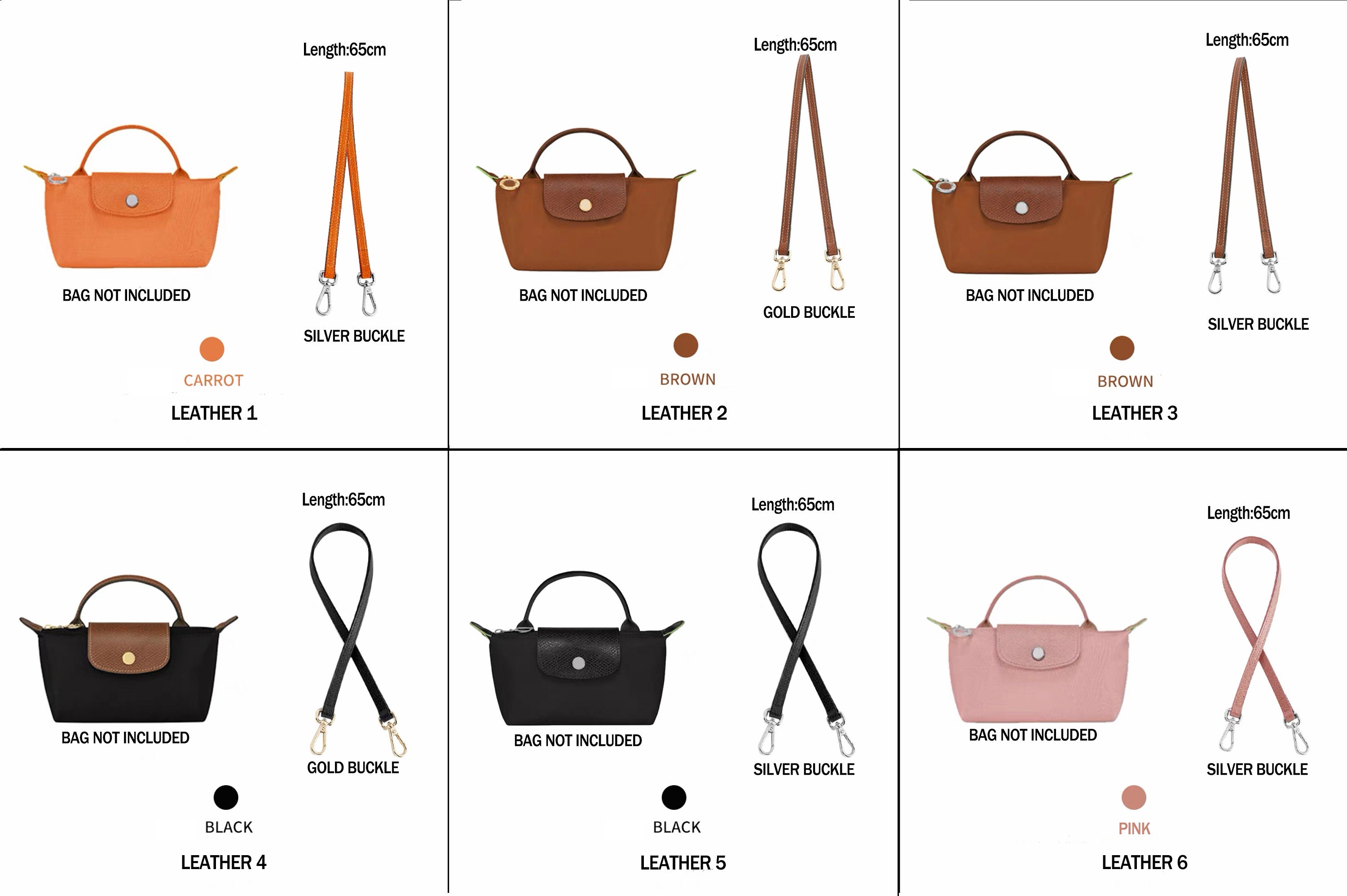Longchamp totes Size Chart
