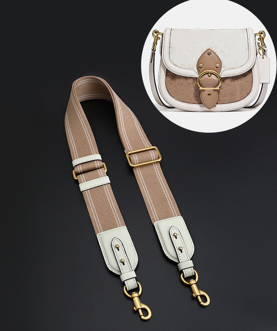 4.5CM Canvas Leather Bag Straphigh Quality Canvas Etsy