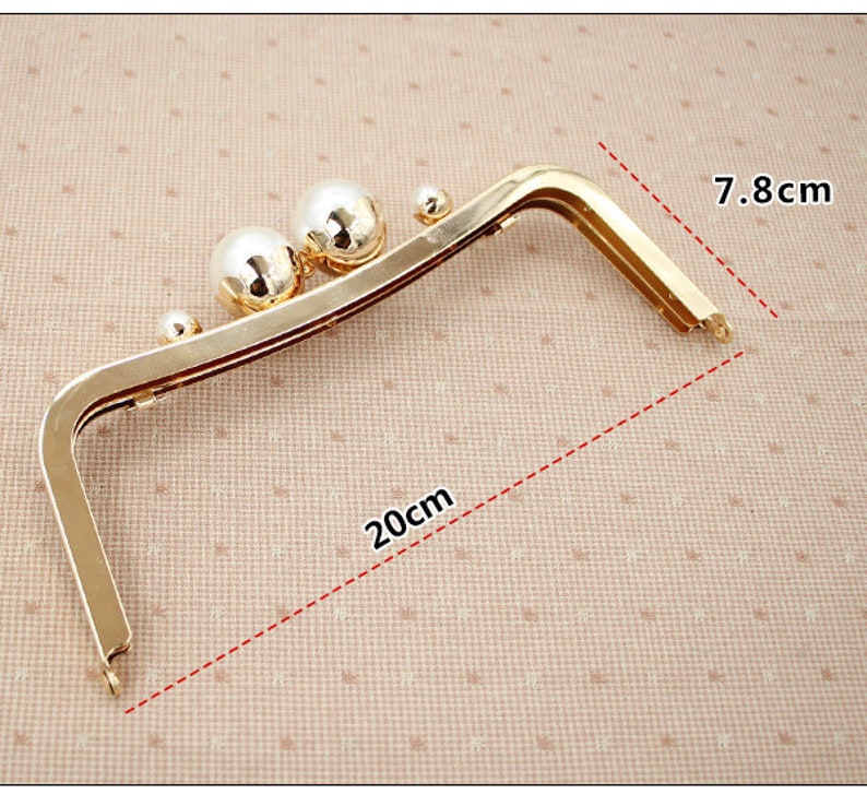 1Pc Gold Purse Frame 20CM Bag Purse Frame Handbag Frame Metal Coin Sewing Frame Clasp K-083 image 10