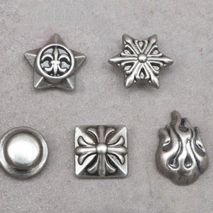 PACK of 5 Antique Silver Purse Rivets Studs Leather Craft Decorative Rivet, M-102