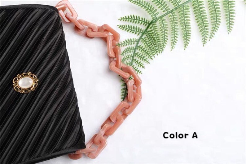 Metal Shoulder Handbag Strap Metal Crossbody Bag Chain Strap LD-762 45 inch Acrylic High Quality Purse Chain Replacement Handle Chain