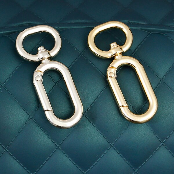 SET OF 2 ,Oval-Ring buckle Handbag Purse Bag Spring Hooks,Metal shoulder strap buckle, Link buckle, Swivel Trigger Clips Snap Loop,PJ-207