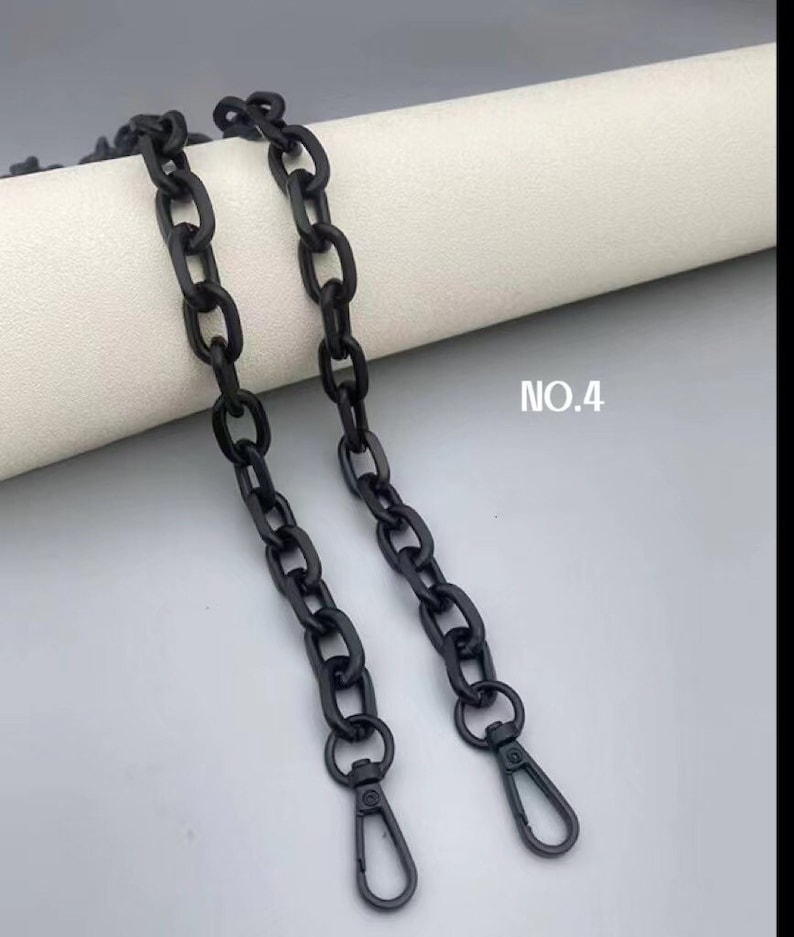 8mm Black High Quality Purse Chain Strap,Alloy and Iron,Metal Shoulder Handbag Strap,Purse Replacement Chains,bag accessories, JD-872 image 4