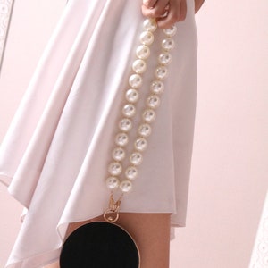 Creative large Pearl  High Quality Purse Chain, Metal Shoulder Handbag Strap, Replacement Handle Chain, JD-381