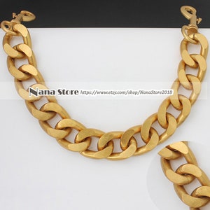Classic Rolo Chain Strap for Bags/purses GOLD Luxury Chain 1/4 7mm Wide  Choose Length & Clasps 