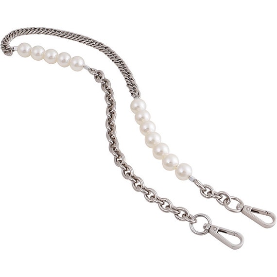 Creative Large Pearl High Quality Purse Chain, Metal Shoulder