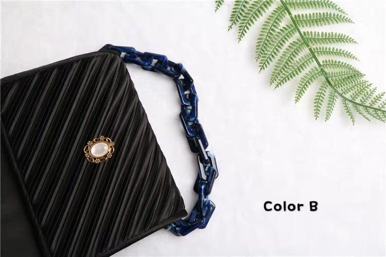 Metal Shoulder Handbag Strap Metal Crossbody Bag Chain Strap LD-762 45 inch Acrylic High Quality Purse Chain Replacement Handle Chain
