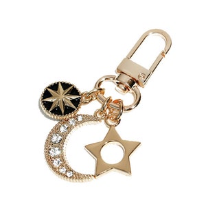 High Quality Purse Chain,Star and Moon Key Chain,Alloy and Glass Drill, Metal Shoulder Handbag Strap,Bag Strap, Bag Accessories, JD-1646