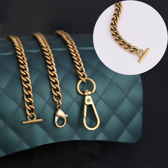 Large Braided Chain Strap Wheat-style Links Design GOLD Luxury