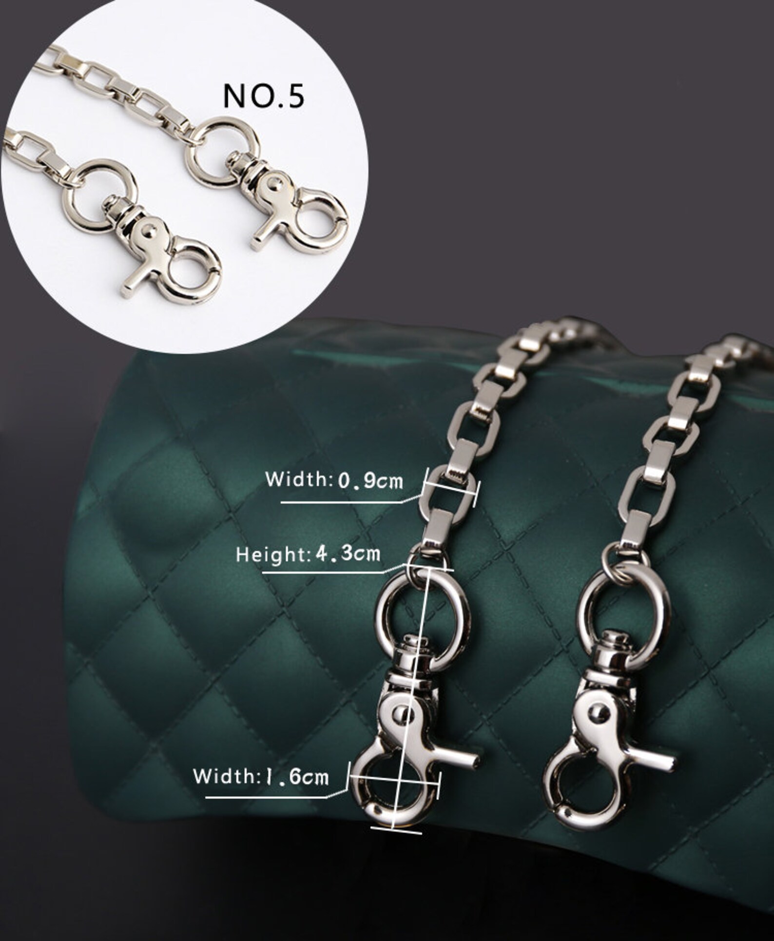 Gold High Quality Purse Chain Strapmetal Shoulder Handbag Etsy