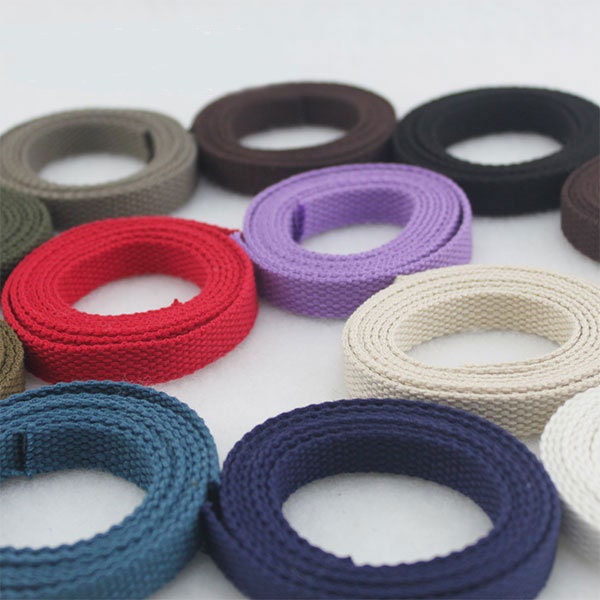 15 Color, 1/2 Inch Cotton Webbing  Heavy Duty Bag handles, bag strap for tote bag Upholstery Webbing ,JD-792