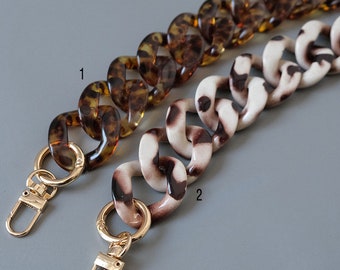 Acrylic High Quality Purse Chain, Metal Shoulder Handbag Strap, Replacement Handle Chain, Metal Crossbody Bag Chain Strap LD-1362