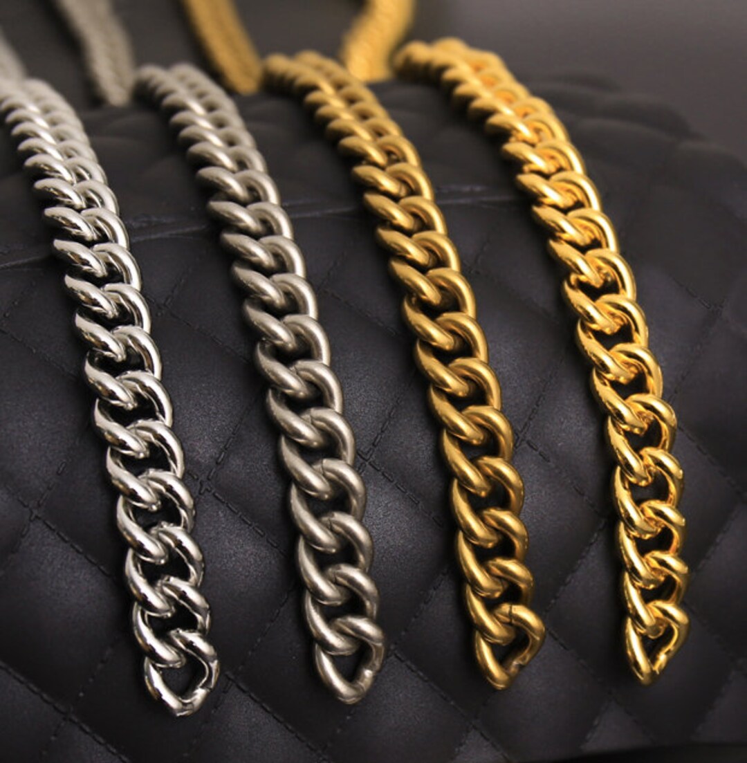 Correa de cadena de bolso de alta calidad negra de 8 mm, aleación y hierro,  correa de bolso de hombro de metal, cadenas de reemplazo de bolso,  accesorios para bolsos, JD-872 