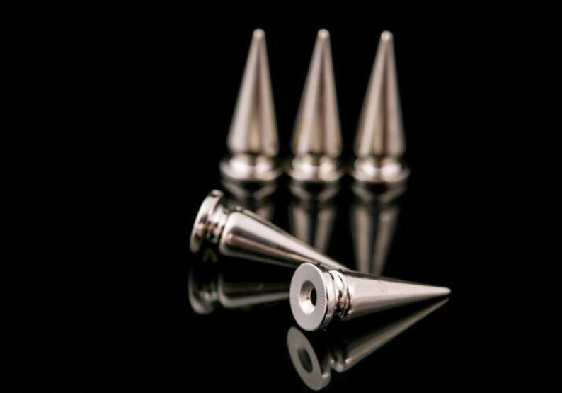 PACK of 5 Metal Spikes Silver Bullet Rivets Studs Leather Etsy