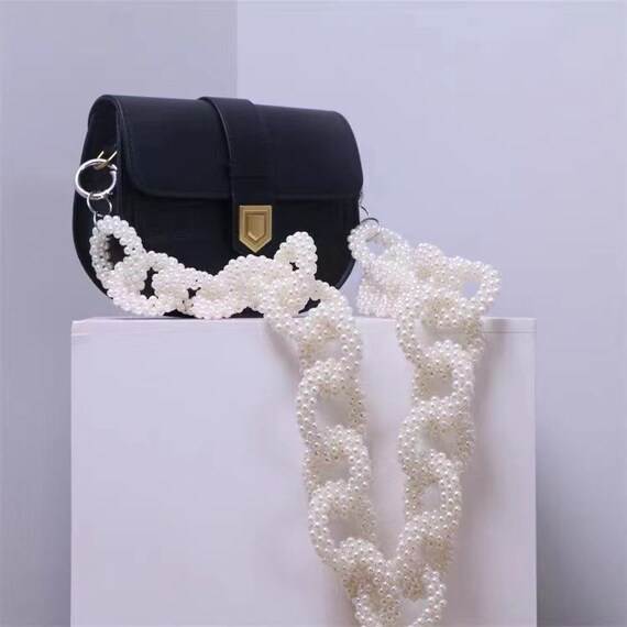 Pearl Acrylic High Quality Purse Chain, Metal Shoulder Handbag
