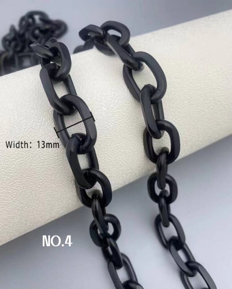 8mm Black High Quality Purse Chain Strap,Alloy and Iron,Metal Shoulder Handbag Strap,Purse Replacement Chains,bag accessories, JD-872 image 5