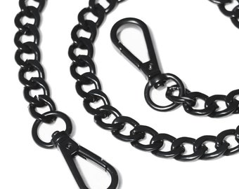 12mm Matte Black High Quality Purse Chain Strap,Alloy and Iron,Metal Shoulder Handbag Strap,Purse Replacement Chains,bag accessories, JD-564