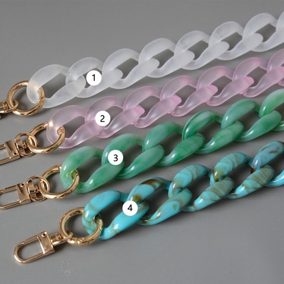 Acrylic High Quality Purse Chain, Metal Shoulder Handbag Strap