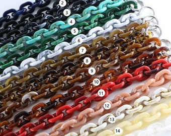 4/5 inch Acrylic High Quality Purse Chain, Metal Shoulder Handbag Strap, Replacement Handle Chain, Metal Crossbody Bag Chain Strap LD-1126