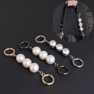 Pearl High Quality Purse Extension Chain,Alloy and Pearl, Metal Shoulder Extension Handbag Strap,Bag Strap, Bag Accessories, JD-1404