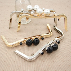 1Pc Gold Purse Frame 20CM Bag Purse Frame Handbag Frame Metal Coin Sewing Frame Clasp K-083 image 1