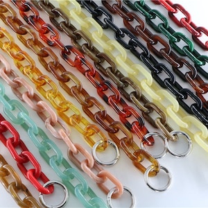 1 inch Acrylic High Quality Purse Chain, Metal Shoulder Handbag Strap, Replacement Handle Chain, Metal Crossbody Bag Chain Strap LD-1129