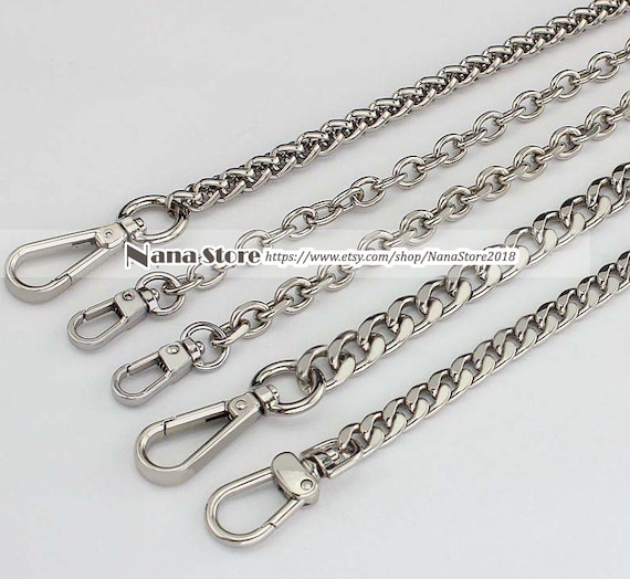 TENDYCOCO Bag Chain Metal DIY Cross Body Purse Strap Shoulder Bag Replacement Straps Accessories Chains Silver 