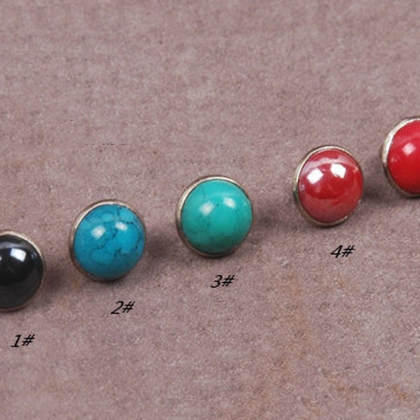 PACK of 20 Turquoise Round Rivets Studs Leather Studs Leather Craft Decorative Rivet , M-104