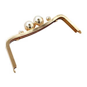 1Pc Gold Purse Frame 20CM Bag Purse Frame Handbag Frame Metal Coin Sewing Frame Clasp K-083 image 9