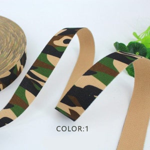 4 Color, 1 1/2 Inch Wide Camouflage Cotton Webbing Heavy Duty Bag handles, bag strap for tote bag Upholstery Webbing ,JD-1252