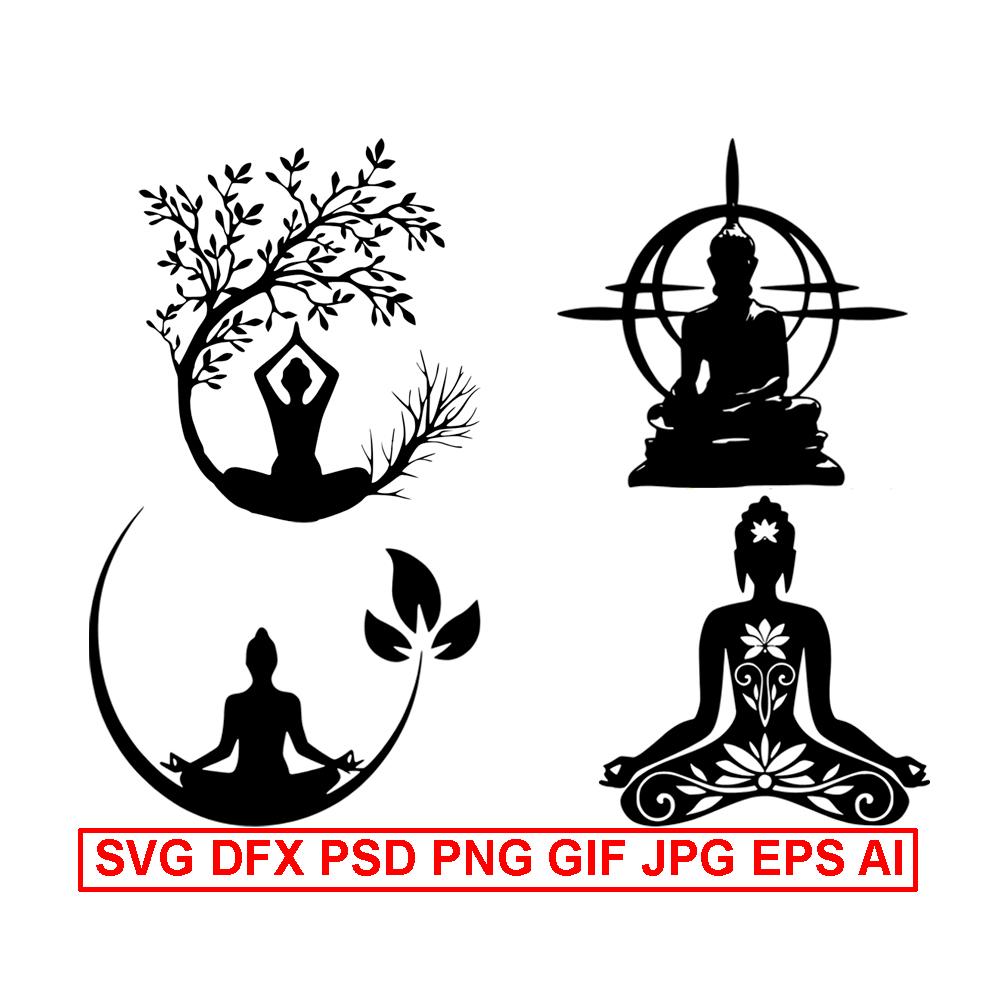 Buddha Bundle SVG Psd DFX Gif EPS Jpg Png Ai Cricut Vinyl Print