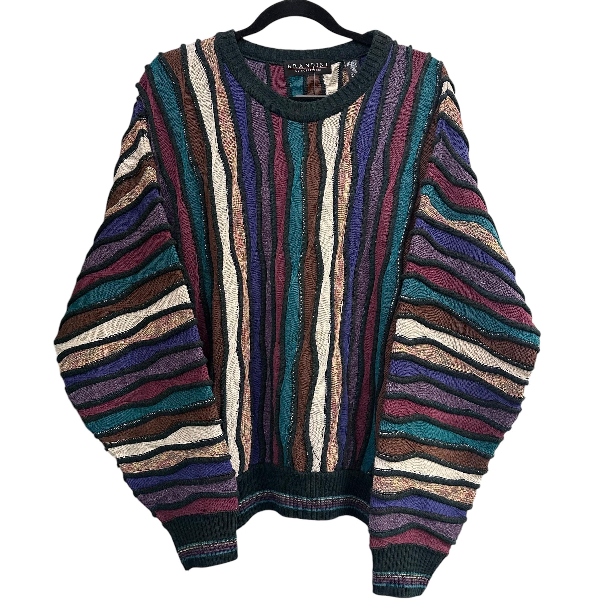 Vintage 90s Coogi Style Knit Sweater, Toscani 3D Knit, XL A649 - Etsy