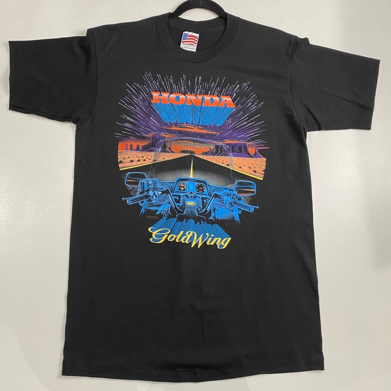 80s HONDA Gold Wing Motorcycle T-Shirt Men\u2019s Large