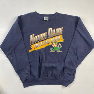 90er Jahre University of Notre Dame Kampf Irish Crewneck Pullover Sz 2XL